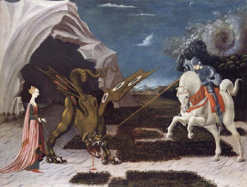 Paolo Ucello Saint George,the Princess and the Dragon Spain oil painting art